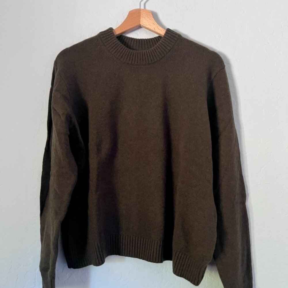 ORGANIC BASICS Recycled Wool Boxy Knit Women - olive / S - Picture 3 of 4